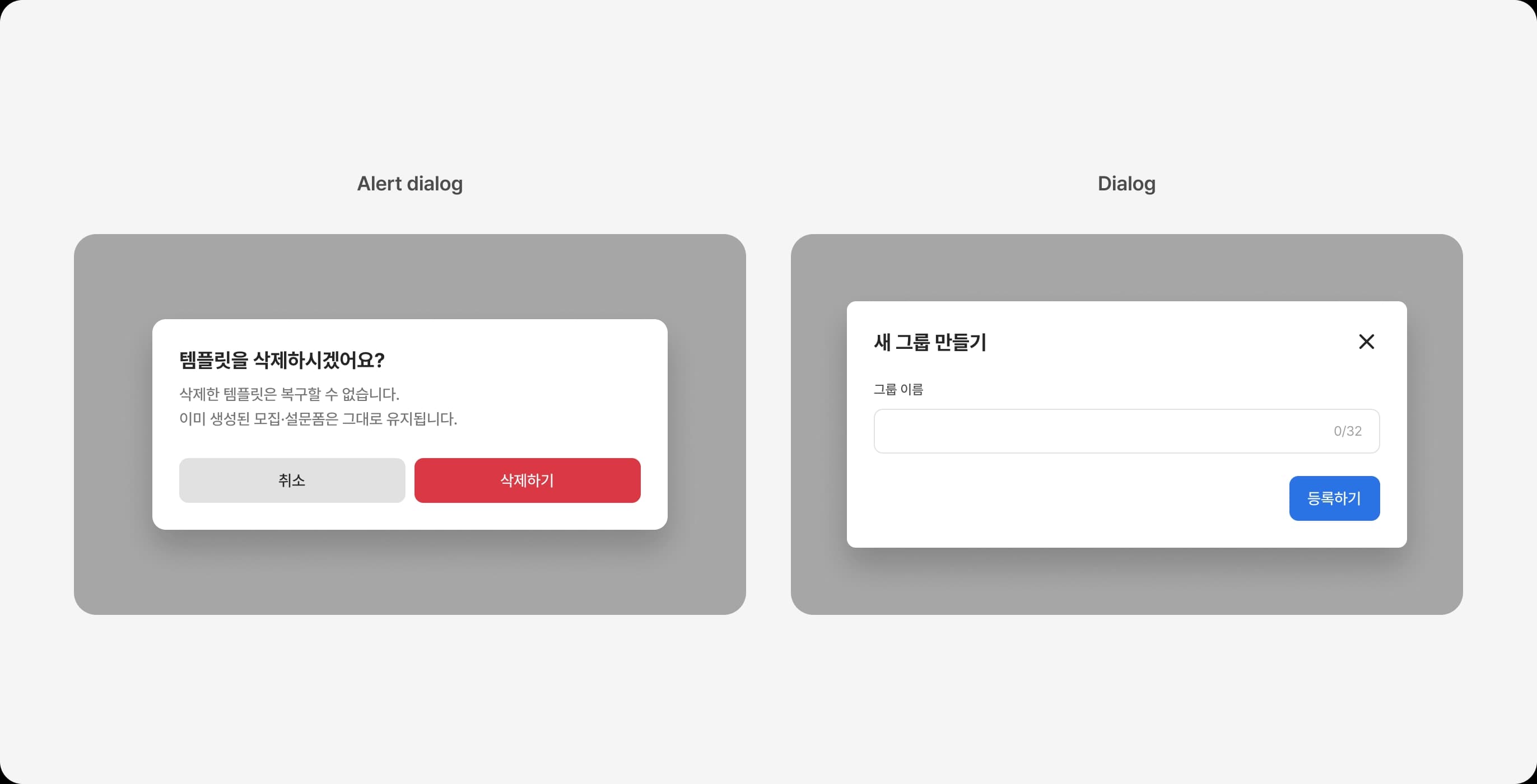 Alert dialog vs Dialog